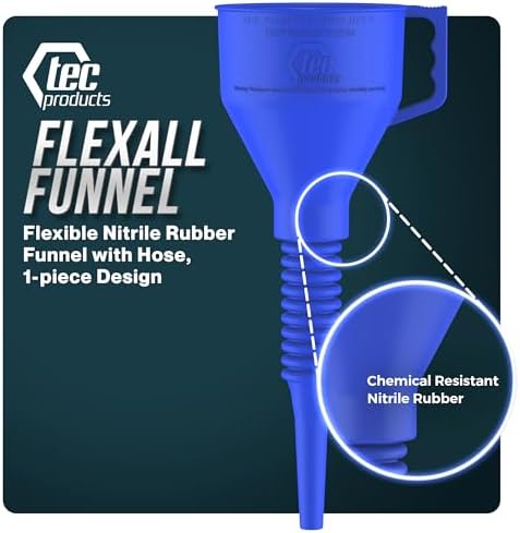 TEC Products FlexAll Long Flexible Oil Change Funnel, 12 x 4 Inches - Image 2