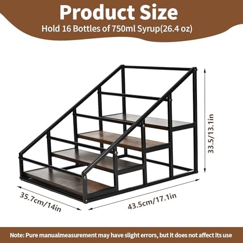 YQBRAO 2-Pack 4-Tier Coffee Syrup Organizer, 32-Bottle Total - Image 3