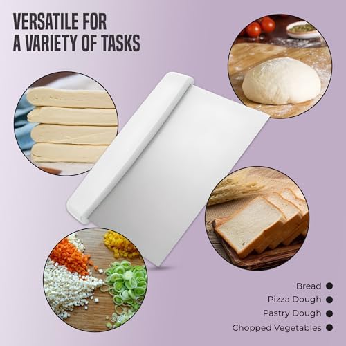 OCS Parts 6-Inch Stainless Steel Dough Cutter Bench Scraper | White Handle - Image 6