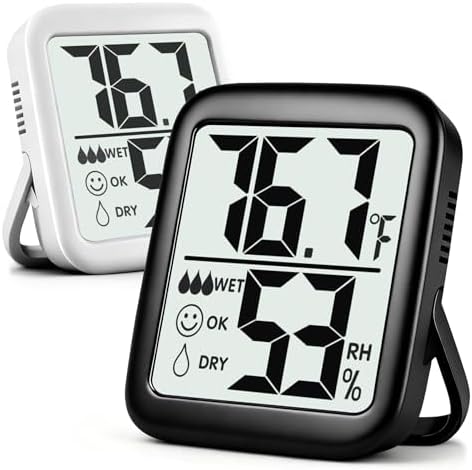 Antonki 2 Pack Room Thermometer Indoor Hygrometer by Antonki