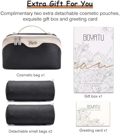 BOYATU Travel Makeup Bag Organizer Cosmetic Bag: 3 Pcs Set Make up Bags - Image 6