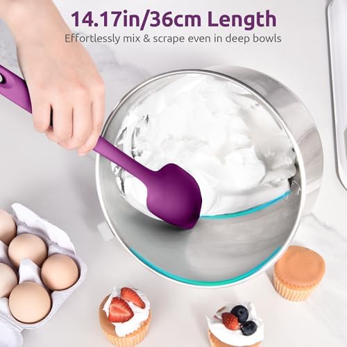 U-Taste 14" Long Silicone Spoonula, 600°F High Temp Spoon Spatula - Image 5