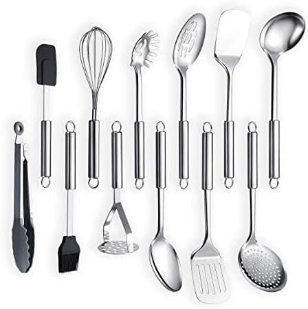 Berglander Cooking Utensil Set 12 Piece Stainless Steel Kitchen Tool Set by Berglander
