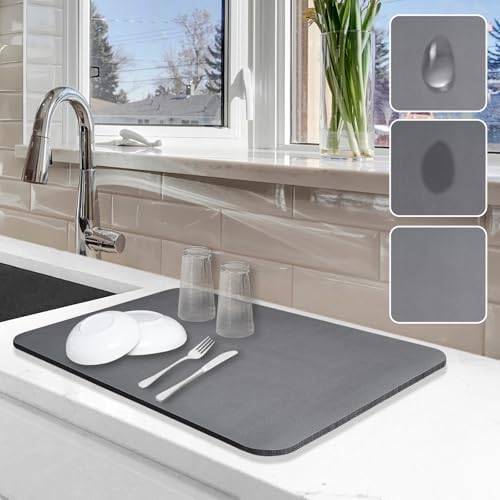 Dish Drying Mat for Kitchen Counter by Etomiel