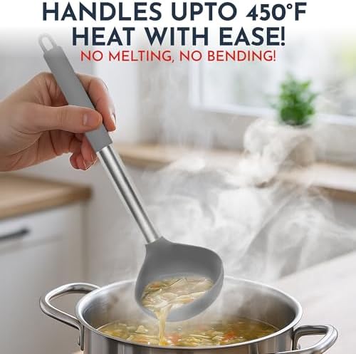 34 PCs Silicone Kitchen Utensils Set, Stainless Steel 450F Heat Resistant - Image 5