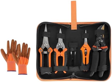 5 pack Garden Pruning Shears Stainless Steel Blades, Handheld Scissors Set - Image 7