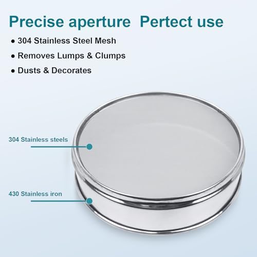 7.9" 304 Stainless Steel Lab Sieve, 400 Mesh ScreenSifter - Image 6