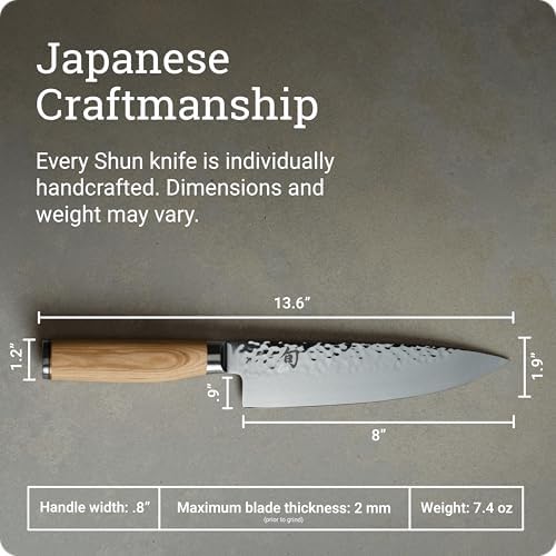 Shun Premier Blonde 8" Chef's Knife - Image 5