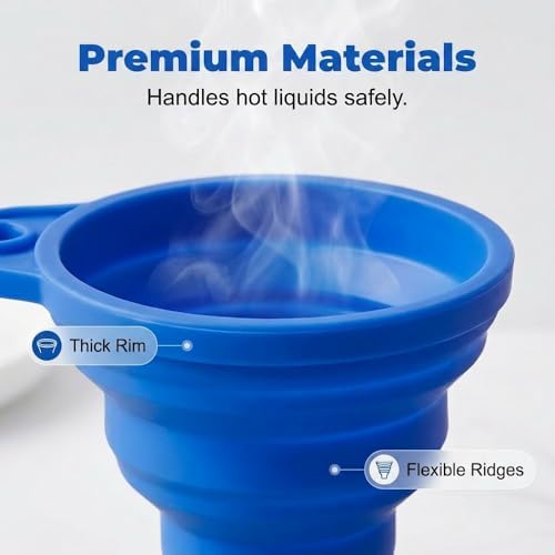 Kitchen Funnel Set 3 Pack, Food Grade Silicone Funnels - Image 5