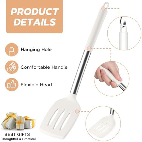 Onader 10 Pieces Silicone Kitchen Utensils Set, Cooking Utensils - Image 4
