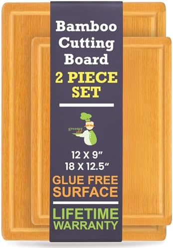 Extra Large Bamboo Cutting Board Set of 2 – Wood Cutting Boards - Image 7