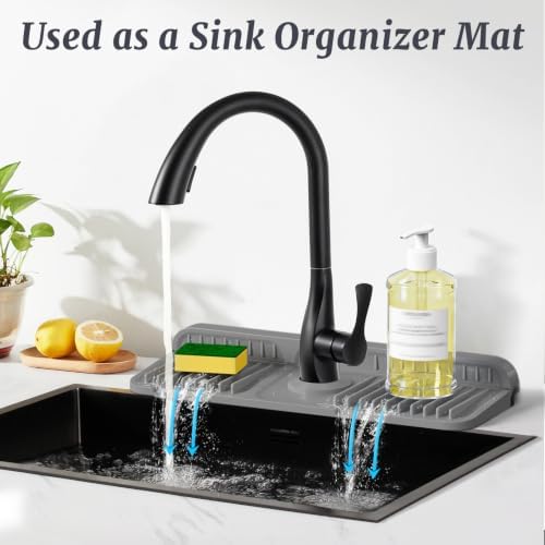 PoYang 14.6 Inch Faucet Mat for Kitchen Sink Splash Guard - Image 6