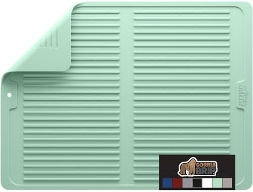 GORILLA GRIP Patented BPA-Free Silicone Dish Drying Mat by GorillaGrip