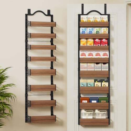 8-Tier Pantry Door Organizer, Over the Door Pantry Organizer by FREEXPLOYER