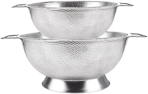 Gulex Stainless Steel Colander Set, Kitchen Strainer, Dishwasher Safe by Gulex