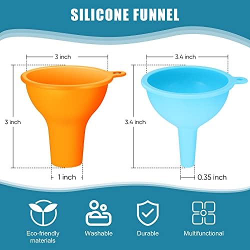 Silicone Funnels 4 Pieces Wide Mouth Funnel Small and Large - Image 2