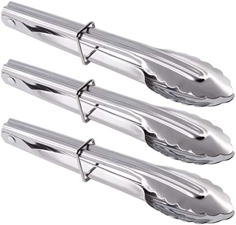 HINMAY 7-Inch Small Stainless Steel Serving Tongs by HINMAY