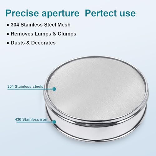 7.9" 304 Stainless Steel Lab Sieve, 700 Mesh Screen Sifter - Image 6