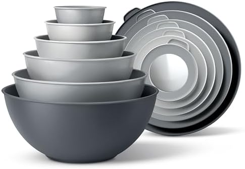 COOK WITH COLOR Mixing Bowls Set with TPR Lids by CookwithColor
