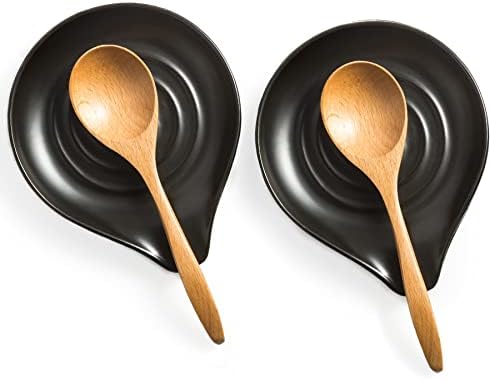 LAUCHUH Spoon Holder for Stove Top, Ceramic Spoon Rest for Kitchen Counter by LAUCHUH
