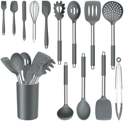 E-far 14 Pieces Silicone Cooking Utensils Set, Kitchen Utensils Set by E-far
