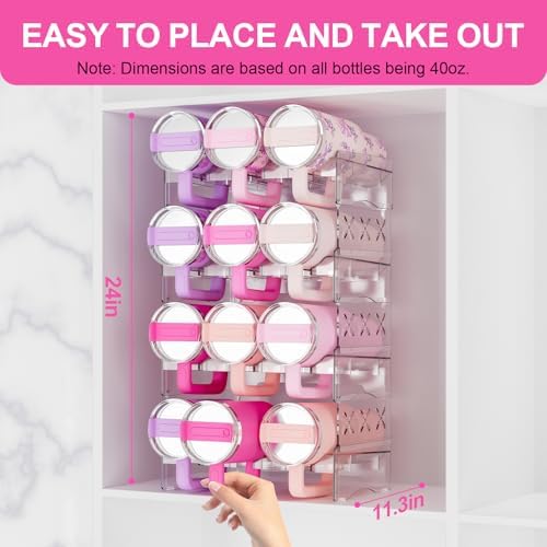 JYPS Water Bottle Tumbler Organizer, Stackable Stanley 40oz - Image 2