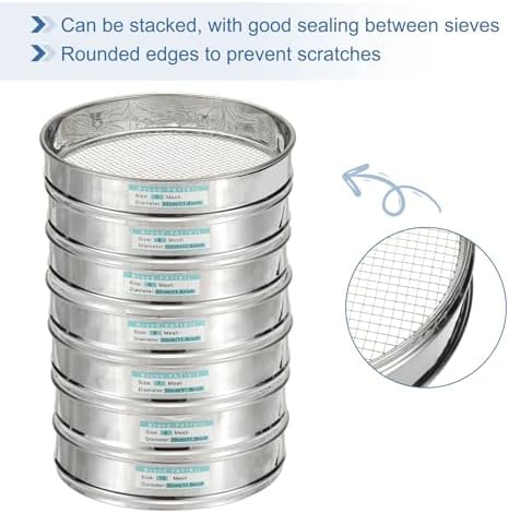 PATIKIL 120 Mesh Lab Sieve, 11.8" Diameter Sifting Screen 304 Stainless Steel - Image 4