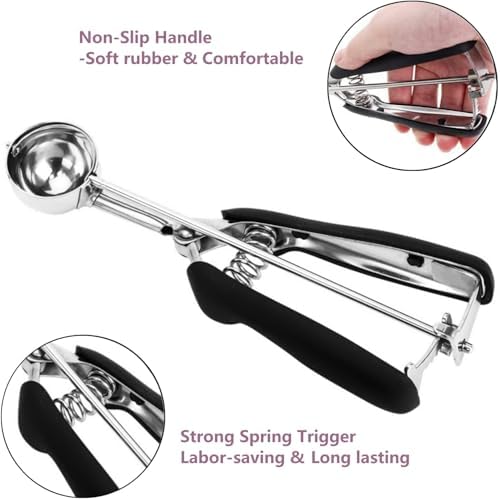 Cookie Scoop, 2.5Tsp/12.5ml/0.5oz Cookie Dough Scoop, Melon Scoop - Image 3