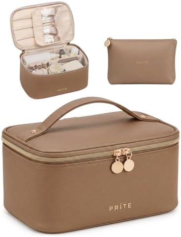 Prite Makeup Bag Travel Cosmetic Case, Toiletry Bag Organizer by Prite