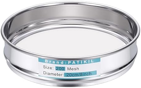 PATIKIL 200 Mesh Lab Sieve, 7.9" Diameter Sifting Screen 304 Stainless Steel by PATIKIL