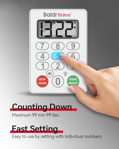 Digital Kitchen Timer, Waterproof Magnetic Countdown Timer - Image 4