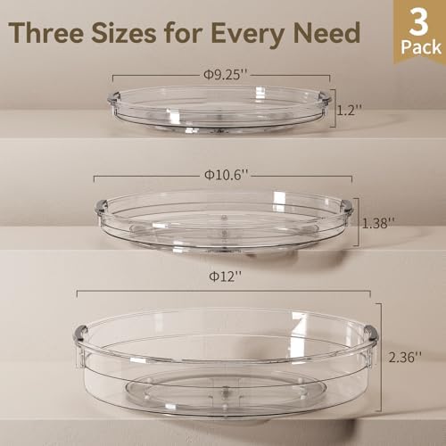 LAMU 3 Pack Lazy Susan Organizer Turntable - Image 6
