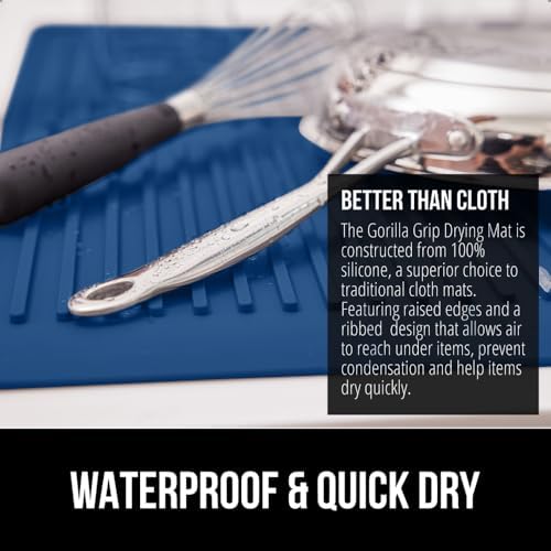 GORILLA GRIP Patented BPA-Free Silicone Dish Drying Mat - Image 3