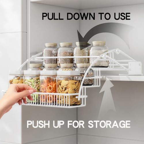 3-Tier Pull Down Spice Rack Organizer Expandable Pull-Out - Image 2