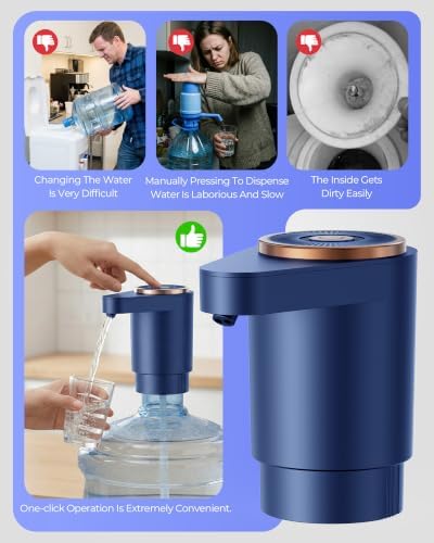Water Jug Pump for 5 Gallon Bottle – Portable Electric USB-C Charging Dispenser - Image 2