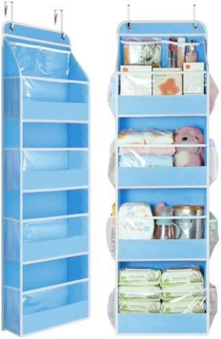 Yecaye 5 Tier Over the Door Organizer, Swing-proof Door Organizer Hanging by Yecaye