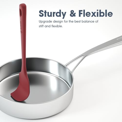 ChefAide 5 Pieces Silicone Spatulas Set, Heat Resistant Rubber Spatula - Image 4