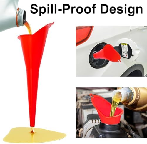 3-Pack Long-Neck Oil Funnels, Gas & Transmission Fluid - Image 4