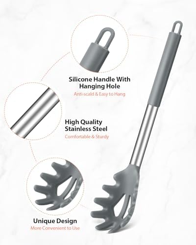 Silicone Spaghetti Spoon & Pasta Tong - Image 4