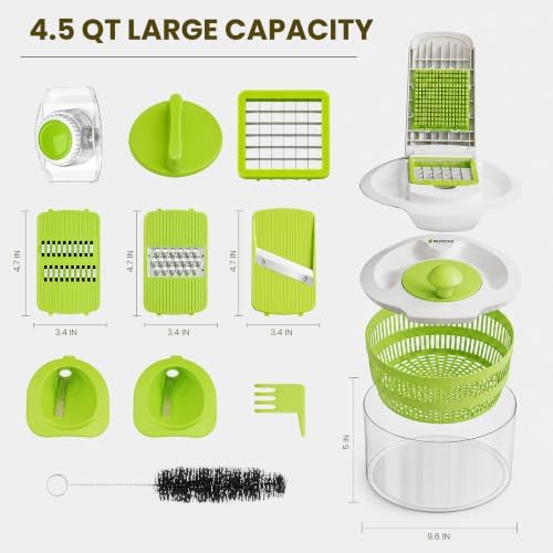 Large Salad Spinner with Slicer - Image 5