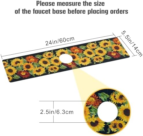 Sink Faucet Absorbing Mat, 2 Pack Drying Mat Around Faucet Sink Splash Guard - Image 4