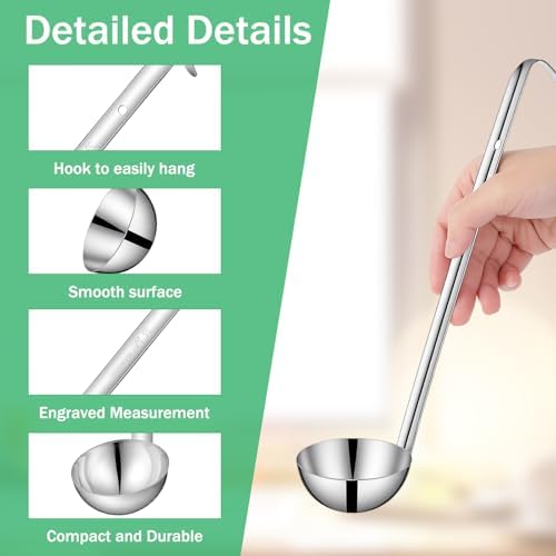 10 Pcs Stainless Steel Ladle 2 oz Soup Ladle - Image 5