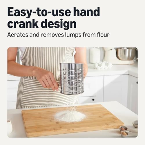 Amazon Basics Stainless Steel Flour Sifter, 3 Cup Capacity - Image 4