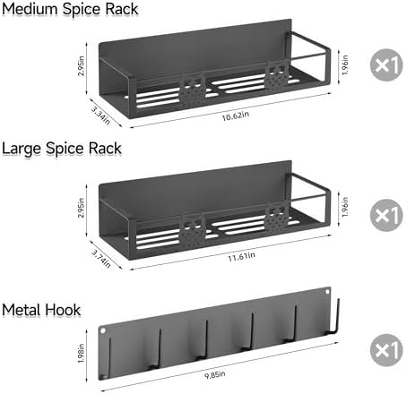 Spice Rack Magnetic for Fridge, Magnetic Fridge Shelf, Spice Shelf, Condiment - Image 2