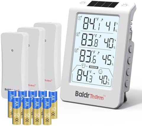 Wireless Freezer Monitor with 3 Sensors, 328ft Long Range Digital Refrigerator by BaldrTherm
