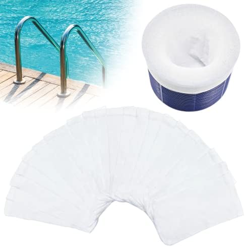 100 Pack Pool Skimmer Socks, Reusable Pool Socks by chicarry