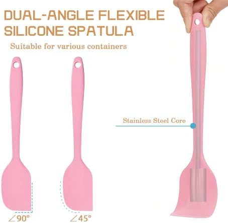 Silicone Spatula Heat Resistant 8.5 inch Small Rubber Spatulas Cooking Utensil - Image 3
