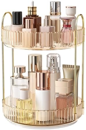 360° Rotating Makeup Organizer, Large Capacity Skincare & Cosmetics Storage by Oifecsie