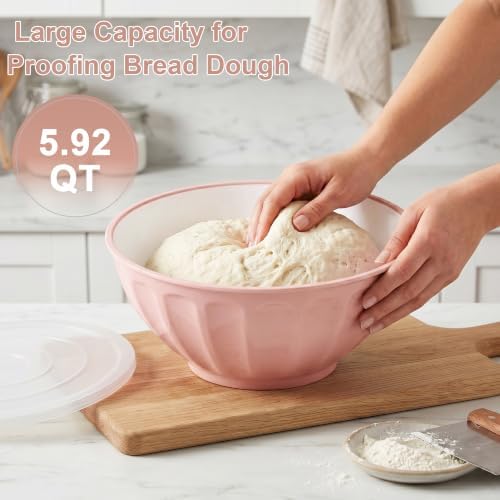 BoxedHome Mixing Bowls with Lids Set, 8 pieces Large 0.2” Thick Plastic Nesting - Image 4