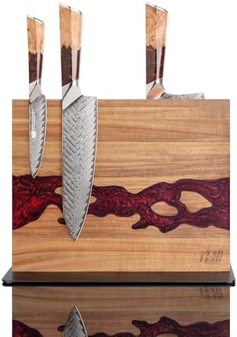 FINDKING Magnetic Knife Block, Double Sided Holder, Powerful Magnet Kitchen by FINDKING